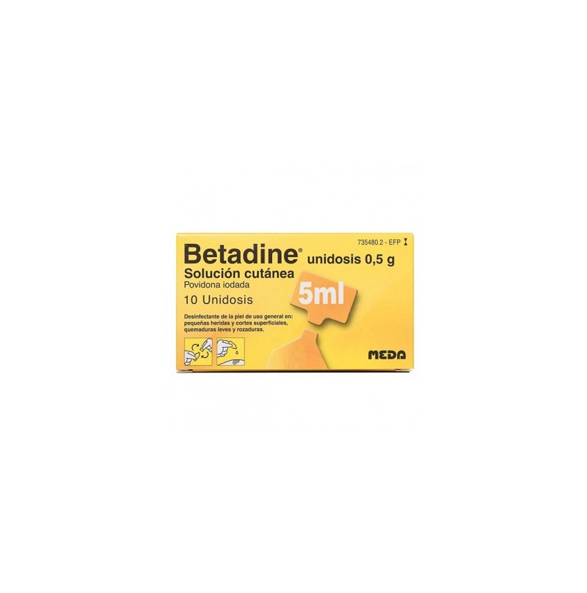 BETADINE UNIDOSIS 100 mg/ml SOLUCION CUTANEA 10